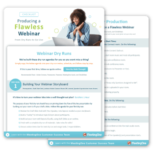 Webinar Production Checklist Webinar Production Checklist